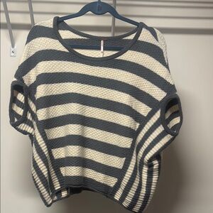 Free‎ People oversized short sleeve Striped Knit top
